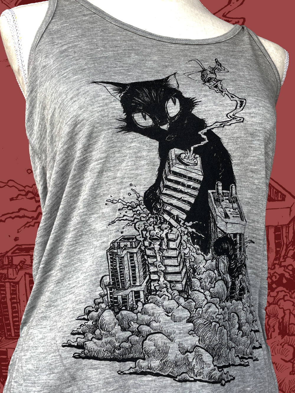 KITTY KAIJU - Flowy Racerback Tank
