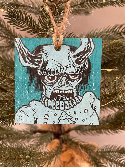 Monster Sweater - MONSTER ORNAMENT - One of a kind hand painted ornament - B05