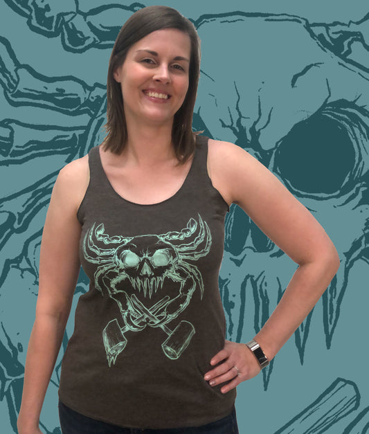 Baltimore Crab Skull - Racerback Tank Top