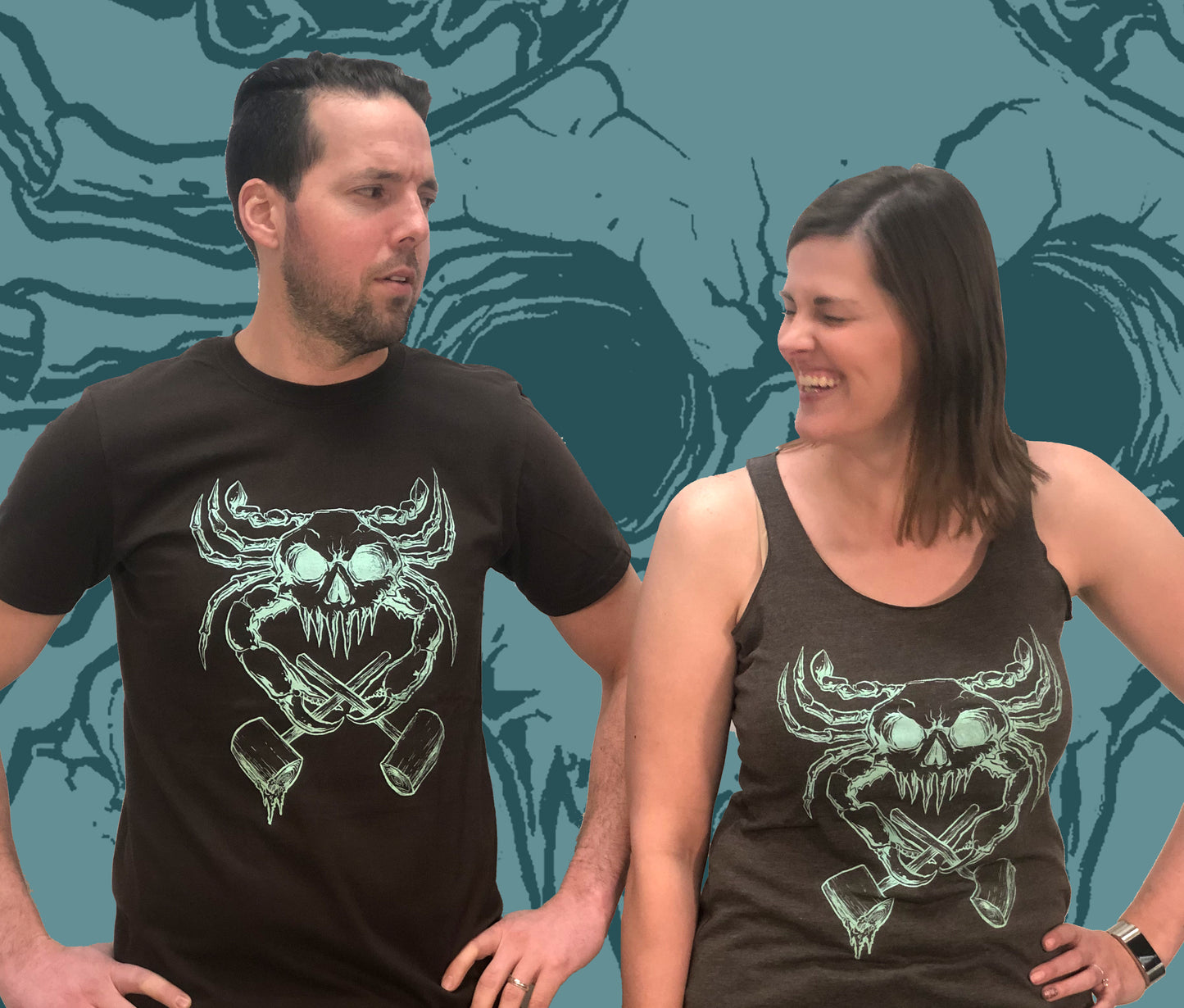 Baltimore Crab Skull - Racerback Tank Top