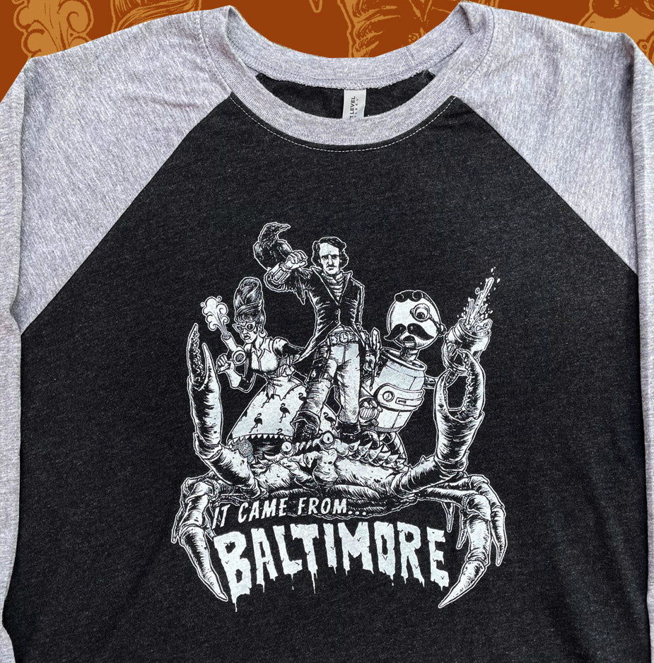 It Came From Baltimore - Unisex Triblend 3/4 Sleeve Raglan